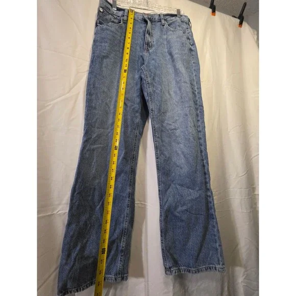 AERO High Rise Baggy women's Blue Denim Jeans Size 10 REG 100% Cotton - Picture 2 of 6